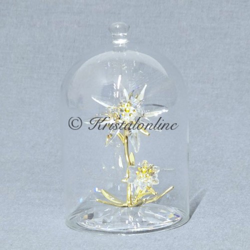 Swarovski Florere jubileum stolp met Edelweiss bloemen in kristal